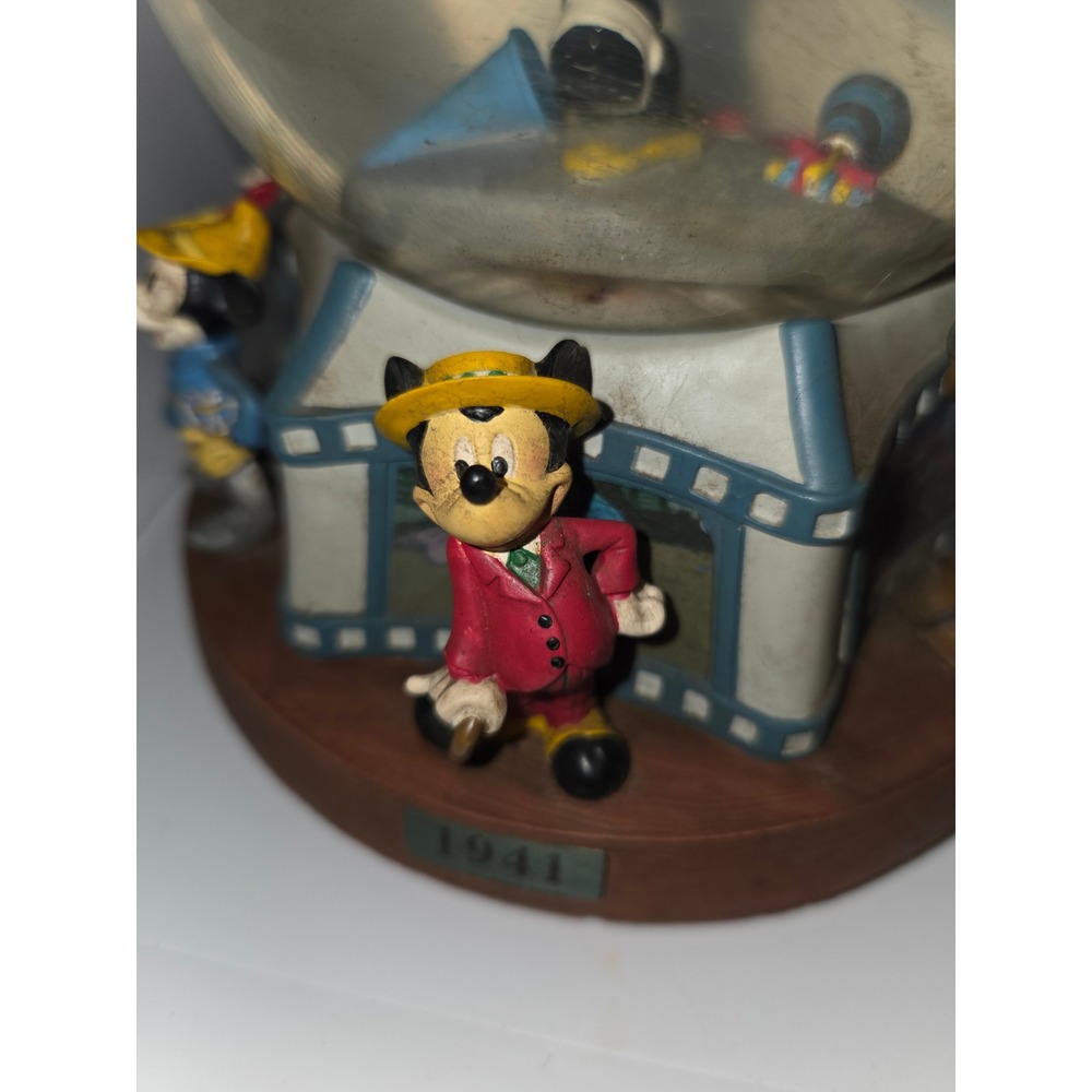 Disney Mickey Mouse Year 2000 Millenium Musical Snow Globe 1928-1955 Figures - Picture 3 of 8